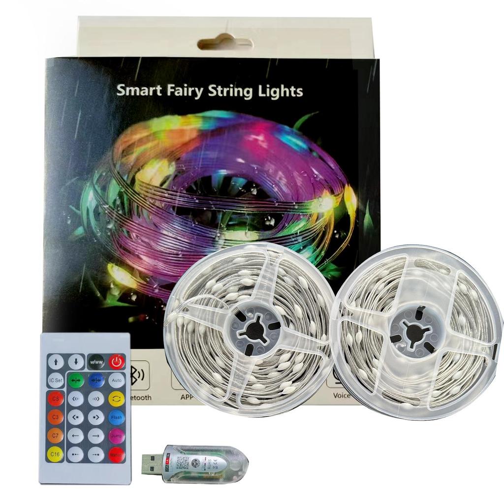 Magic Color LED String Lights: 5V Low Voltage, Waterproof, Bluetooth App & Voice Controlled, Christmas & Decorative Lighting