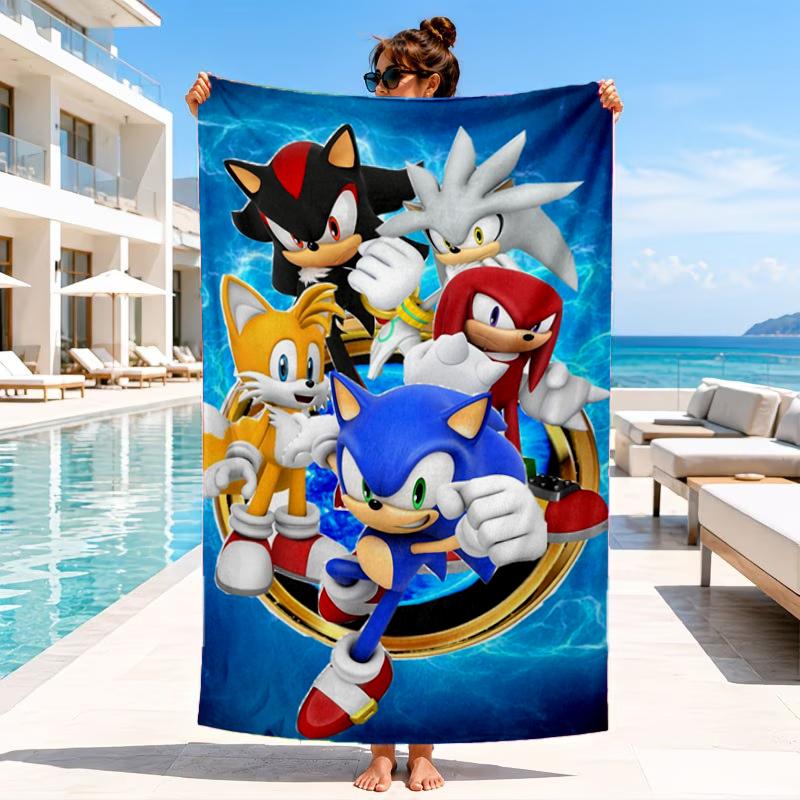 Hedgehog Adventure Speed And Colors Beach Towel, Microfiber Beach Towel, Perfect For Pool, Beach, Travel, Home Decor Beach Party Fan Gifts