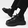 Autumn New Black Casual Shoes Platform-soled Personalized Leather Waterproof and Non-slip Sports Dad Shoes