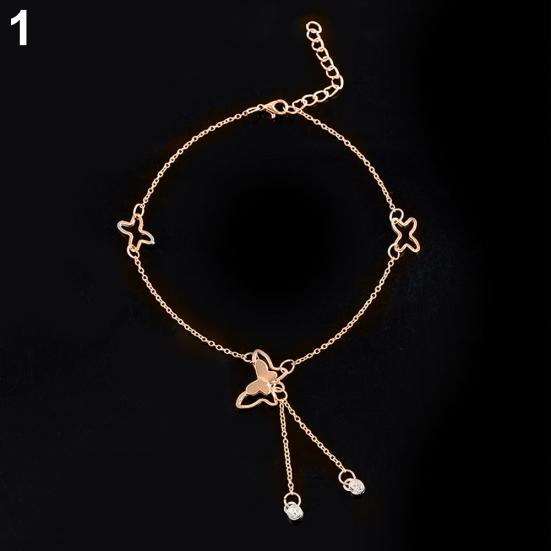 Women Fashion Barefoot Sandal Beach Foot Chain Butterfly Charm Anklet Bracelet Gift