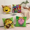 Cute Mr. M-Men Cushion Cover Soft Short Plush Pillow Cover Smooth Cozy Texture Aesthetic Cushion Case Home Decor