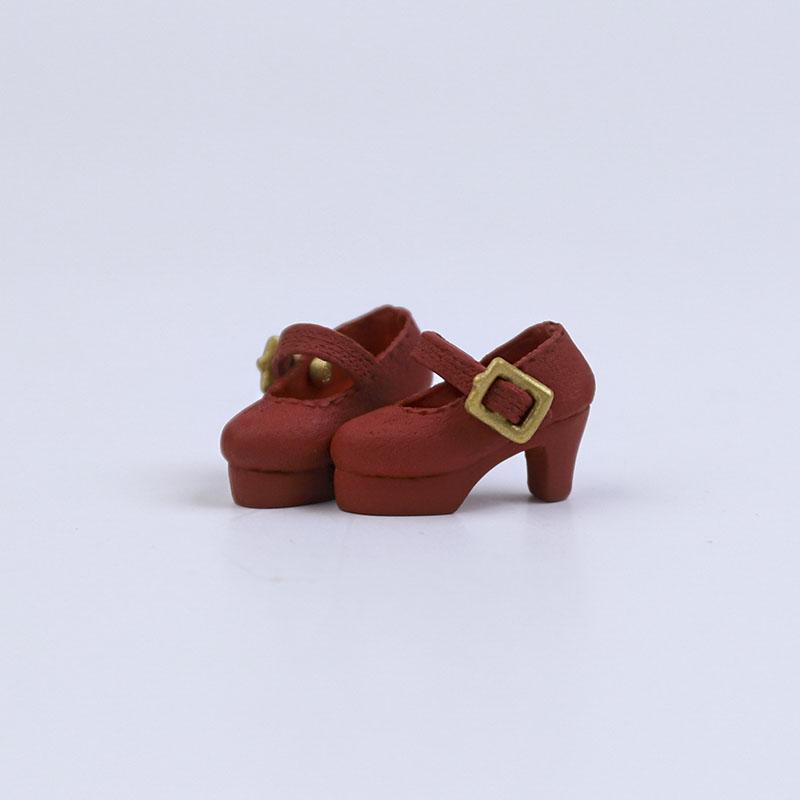 High Quality 2Pcs 1:12 OB11 Cute Princess High Heel Shoes Doll Classic Shoes Suit For Ob11 1/12 Bjd Detachable Doll Gsc DOD Doll Accessories