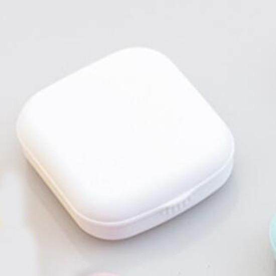 Macaron kolorowe etui na soczewki kontaktowe dziewczyna czarne fioletowe etui na soczewki kontaktowe z silikonową pęsetą mini kieszonkowe pudełko