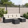 VidaXL Garden Lounge Set with Cushions 6 Pcs, Patio Sofas, Patio Furniture Set, Outdoor Furniture, Black 3263782