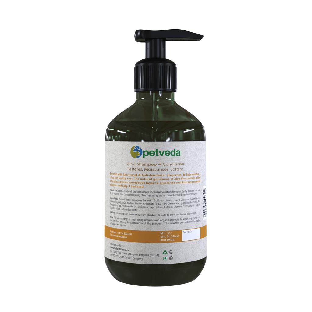 Antibacterial Shampoo for Cats and Dogs (500 Ml), Anti-Bacterial Shampoo Petveda