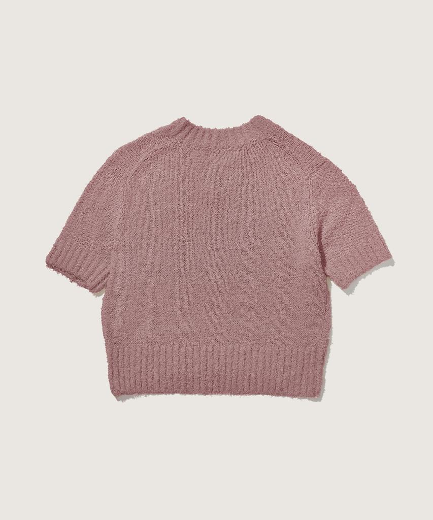 PLAC WOMEN V-Neck Boucle Knit Pink