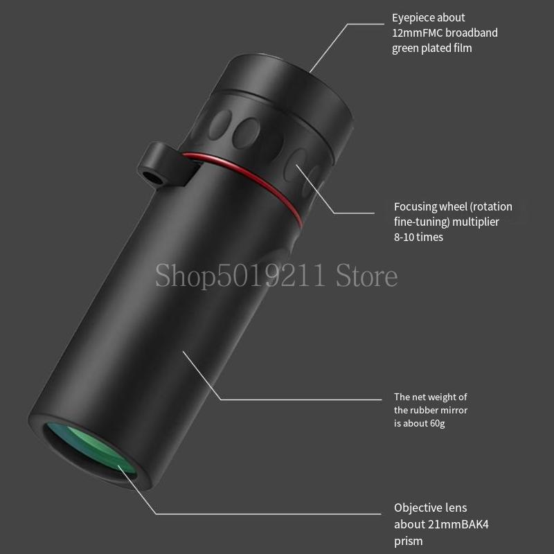 Mini Pocket Monocular Scope Zoom Telescope Handy Optics Scope for Outdoor Camping Hiking Traveling Hunting Compact Rifle