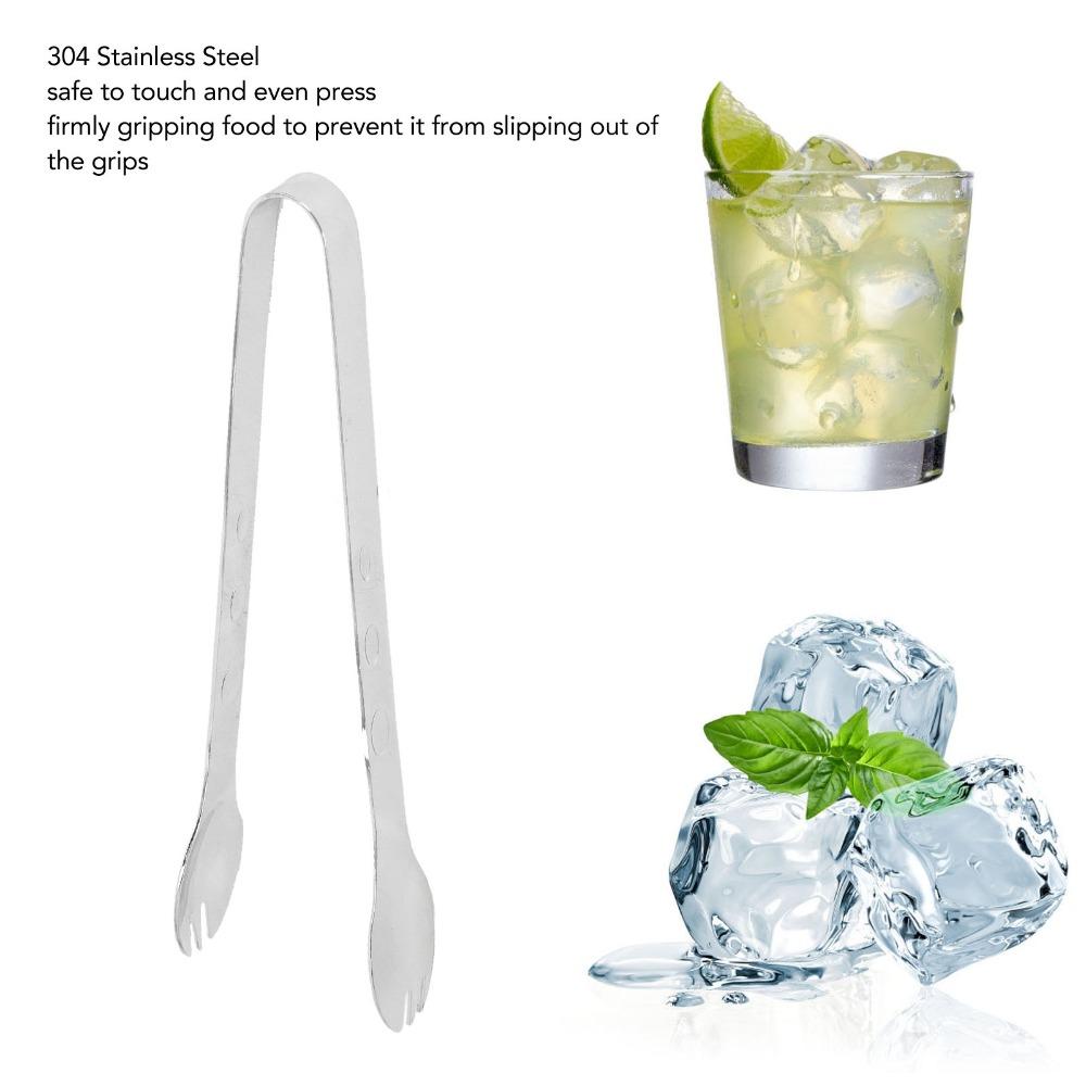 Anti-Slip Grip Food Tongs Silver Gold Ice Cube Tongs Durable Buffet Serving Clip Cocktail Party