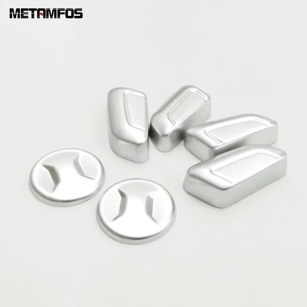 For Volkswagen VW T-Roc TROC 2018-  2024 2025 Carbon Fiber Seat Adjustment Switch Button Cover Trim Interior Accessories