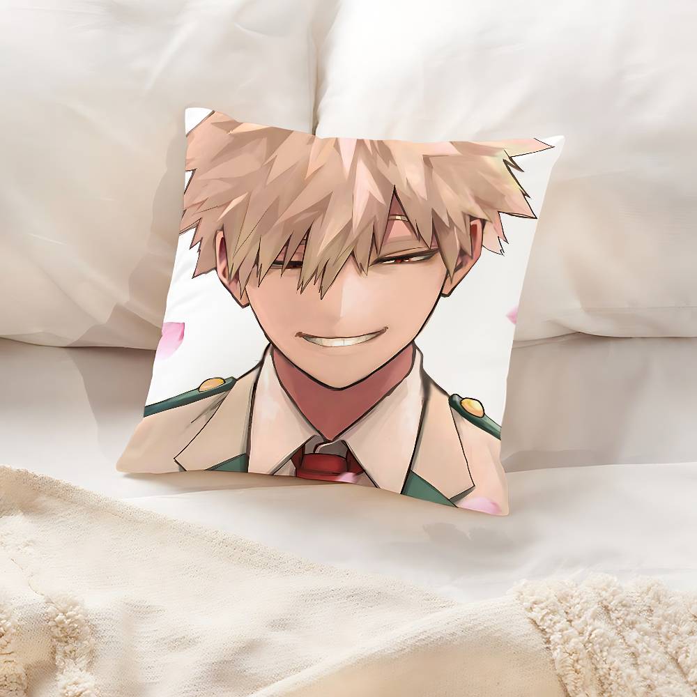 Cute B-Bakugo Katsuki-S Anime Throw Pillow Covers Pattern Cushion Cover Suitable For Sofa Bedroom Car Pillow Cover