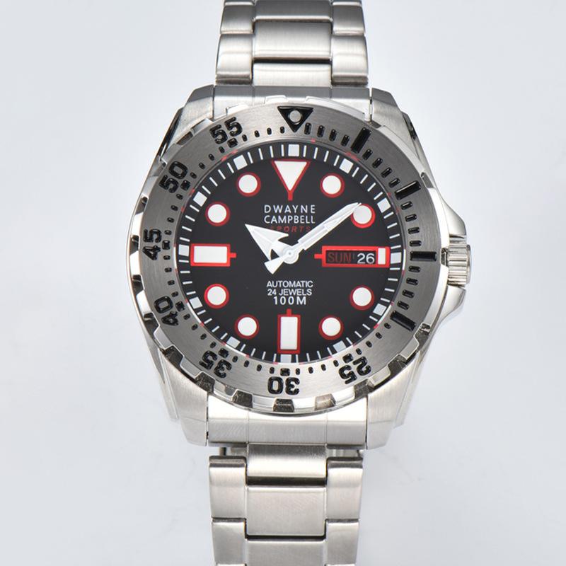 Men's steel belt watch fashion business luminous waterproof watch mechanical watch