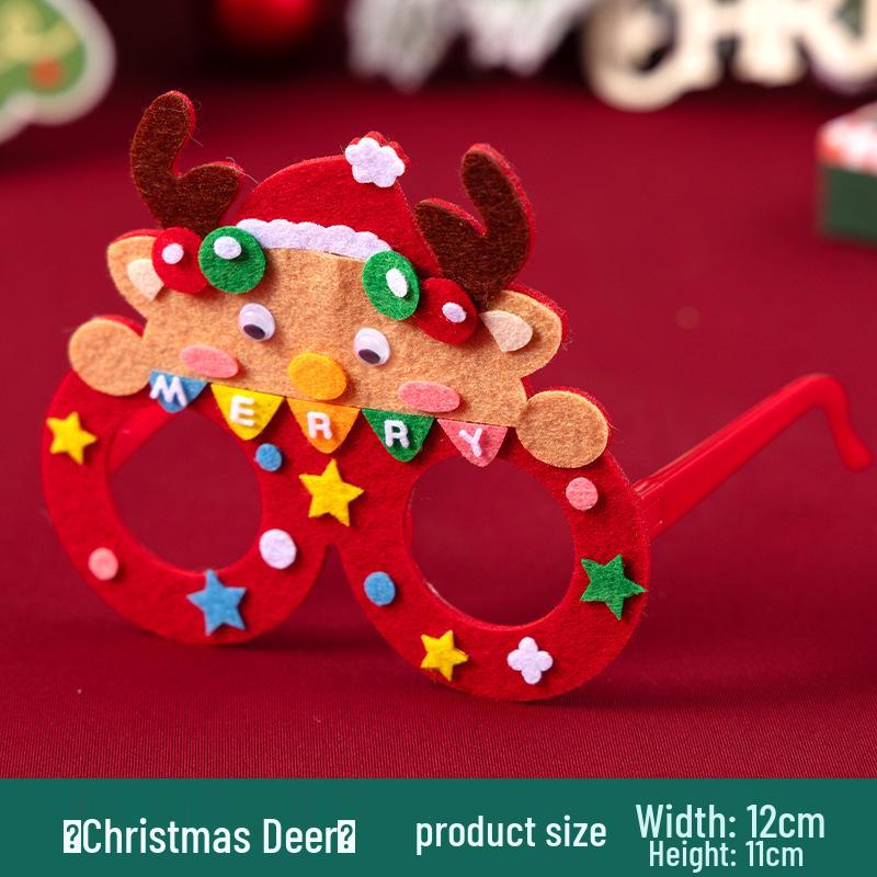 DIY Christmas Glasses Craft Kit for Kindergarten Parent-Child Activity