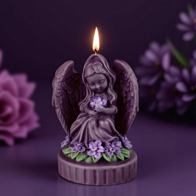 Food Grade Silicone Candle Making Mold With Angel Design Heat Safe Reusable 150g Lightweight For Beginners And Professionals