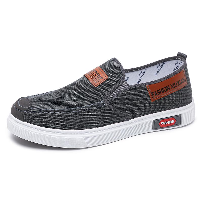Men's Summer Breathable Slip-On Canvas Shoes - Trendy Casual Board Shoes