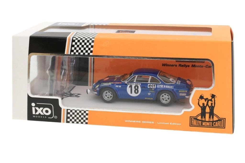 IXO Alpine Renault 1800 S 1973 Monte Carlo Rally Winner with Petit 1/43 #18 Figure, J.C. Andruet/M.