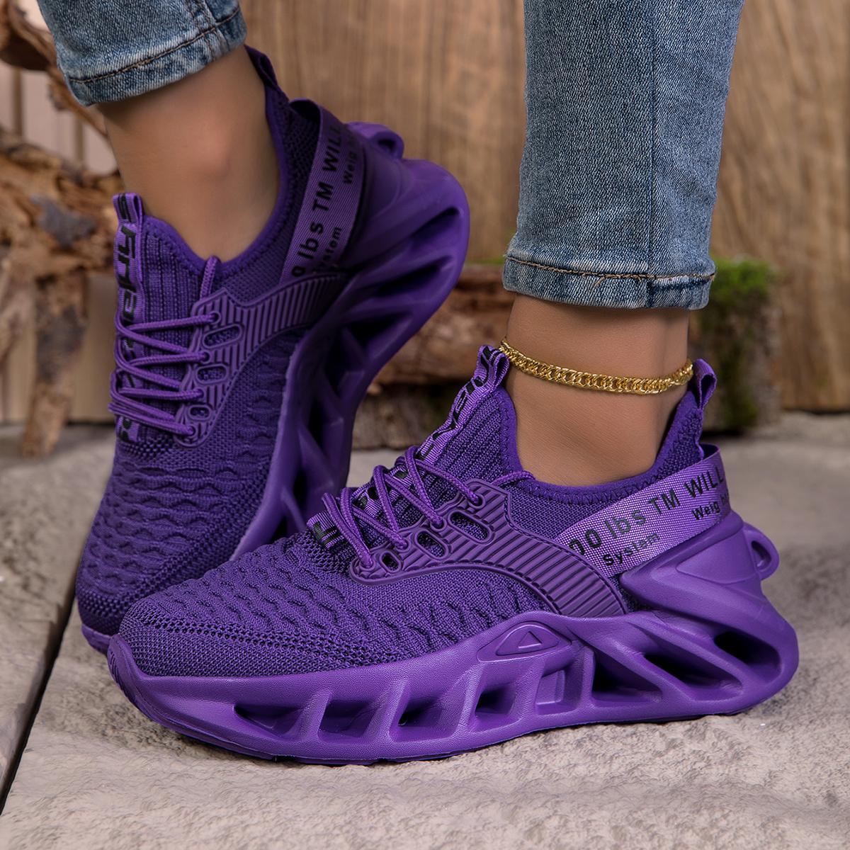 

Fall New Arrival Women s Sneakers Purple Fashion Blade Shoes EVA Soft-Sole Cushioned Running Shoes Light Anti-Slip Tennis Shoes 36 фиолетовый
