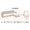 Samt-Sofa-Kissenbezug, Wohnzimmer-Ecksofa-Sitzbezug, 200 g/m², verdickter, elastischer Möbelkissenschutz