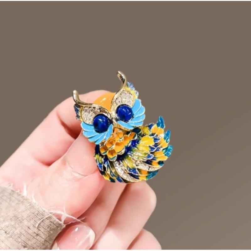 

Юцай Стразы Капающая Глазурь Расписная Брошь Сова Сплав Элегантные Женские Ювелирные Аксессуары Подарки PD2314