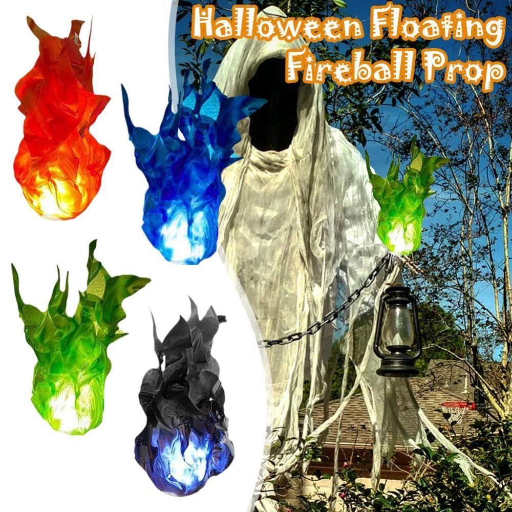 Cosplay Rekvizity Plovoucí Ohnivá Koule Halloweenská Dekorace Párty Dekorace Duch Fire Lampa Umělý Falešný Oheň Plovoucí Rekvizita Opakovaně Použitelná