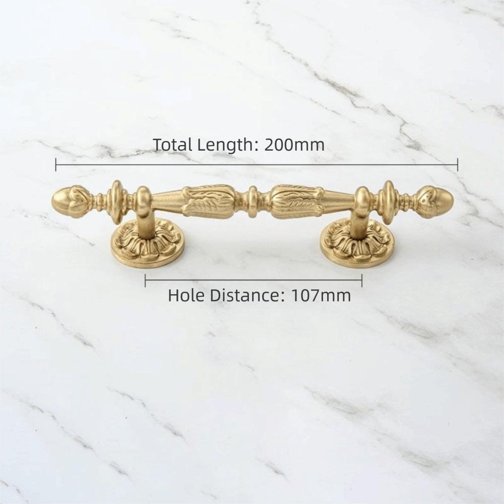Solid Brass Cabinet Pulls Antique Bronze Finish Drawer Knobs Durable Wardrobe Handles  Bedroom Use