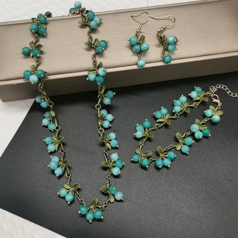 

Многоцветный Мори Романтичный и Милый Набор Серьги-Листья, Браслет, Ожерелье Женская Мода Трендовый и Элегантный Женский Аксессуар для Ожерелья синий
