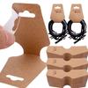 100pcs Foldable Jewelry Display Card Kraft Paper Jewelry Packaging Card  Jewelry Sale