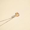 Collana con pendente in argento sterling S925 con citrino naturale