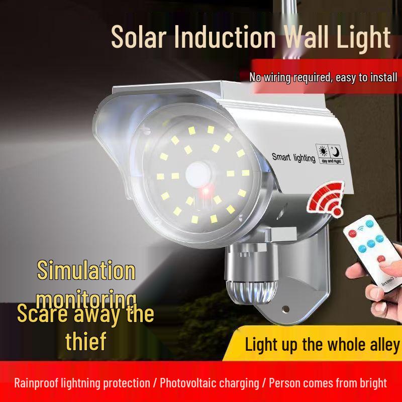 2025 Solar Surveillance Light with Voice Prompt and Auto Sensing for Outdoor Use