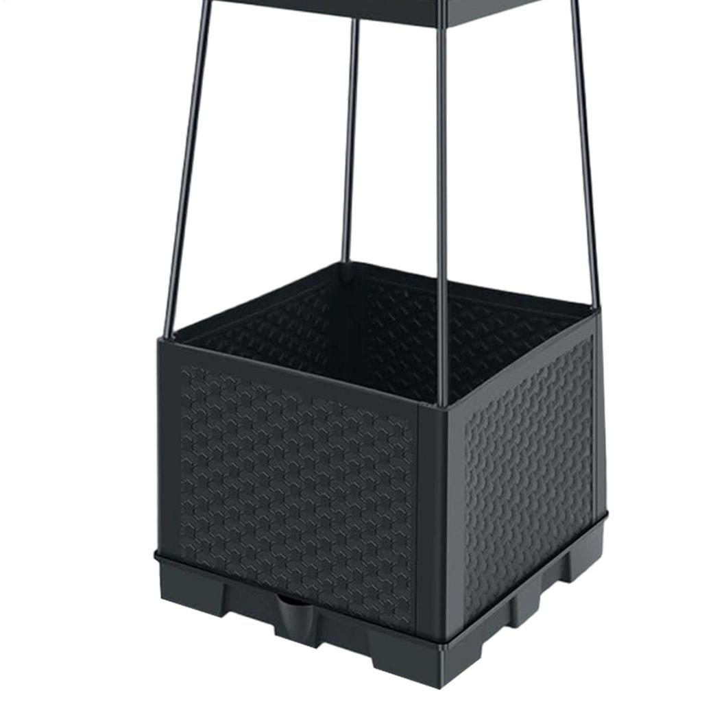Pflanzkasten mit Rankgitter 114cm Selbstbewässernd Robustes Outdoor Hochbeet mit Rankgitter für Innenwohnung Balkon Garten