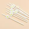 20pcs Eco Friendly Daisy Straws Paper Drinking Straw Party Decorations Disposable Straws  Wedding