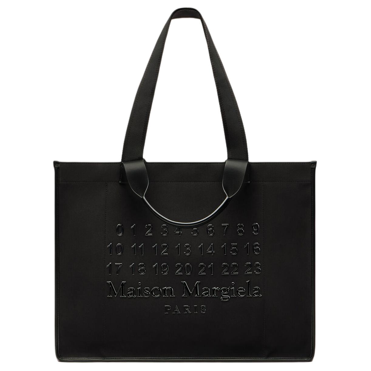 

Maison Margiela Cabas Tote Bag With Metal Hardware Digital Logo Magnetic Closure Women Tote Bags Black SB2WC0003P7276HA200 Basic Set (Bag+Dust Bag)