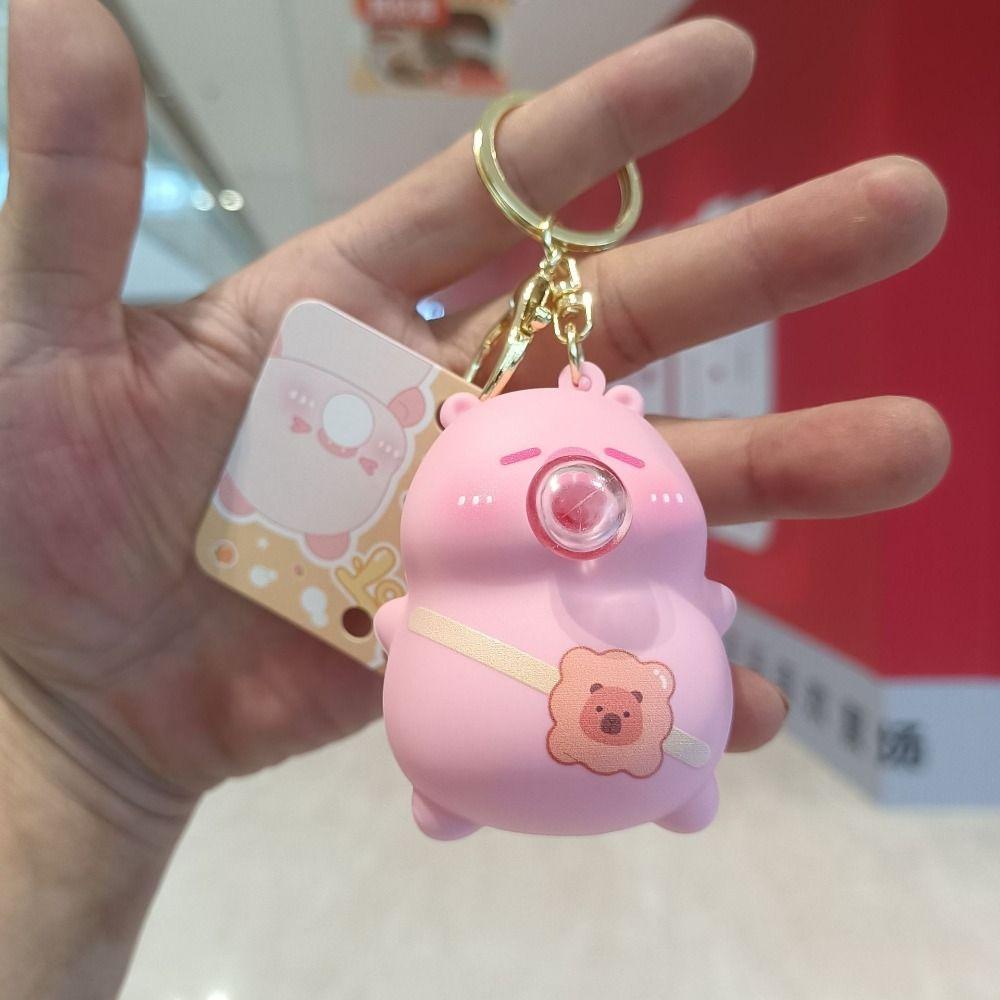 Chaveiro Brinquedo de apertar de crescimento lento Animal Brinquedo de recuperação lenta Capivara Sílica Gel Chaveiro Bolsa Pendurada
