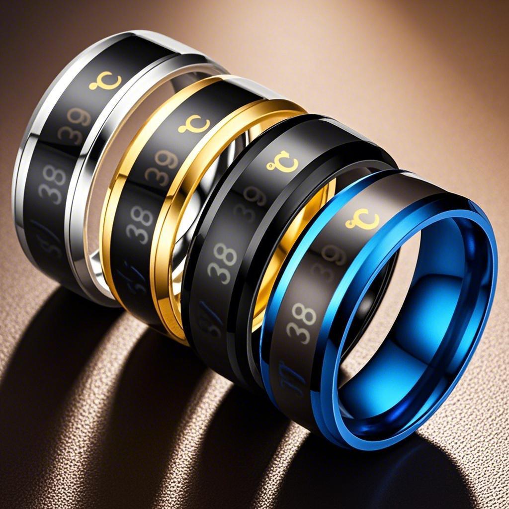 Stainless Steel Color-Changing Men's Ring - Hip-Hop, Trendy, Temperature-Sensitive, Non-Fading Luxury Design