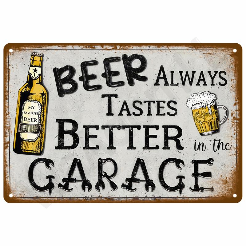 Retro Metal Sign Wall Art Mural Aesthetic Room Home Decor Items Poster Vintage Metal Plate Garage Decoration Tin Sign Plates Bar