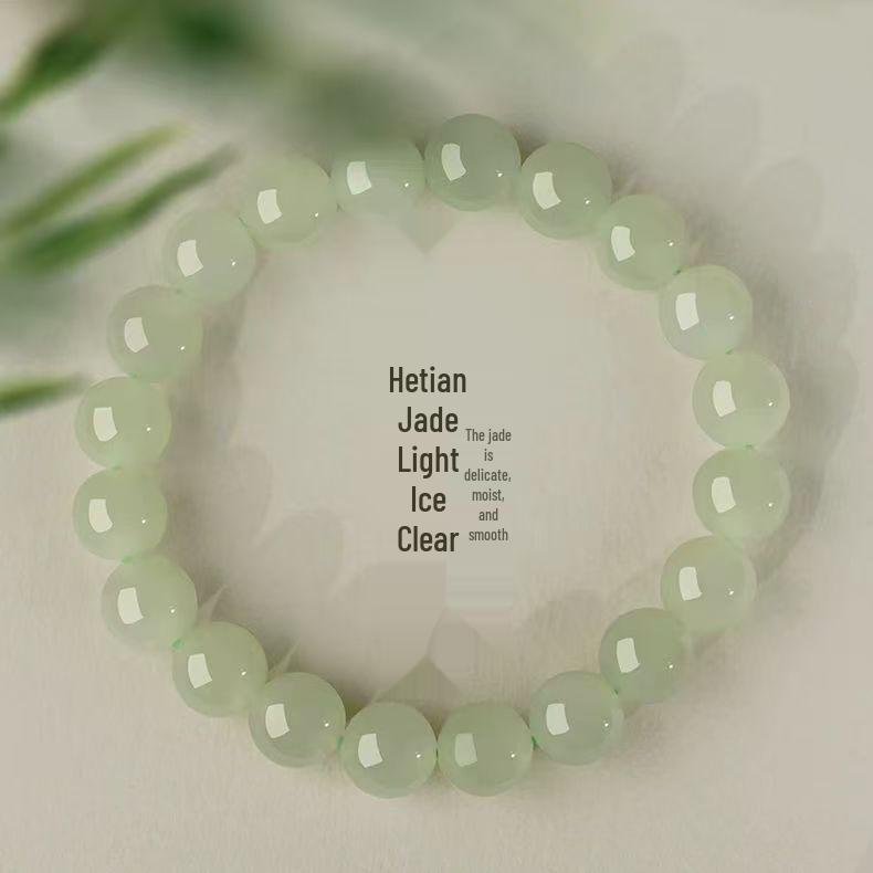 Natural Hetian Jade & Agate Zodiac Bracelet - Yellow Jade & Water Green Jade 6mm (Approx. 30 beads)