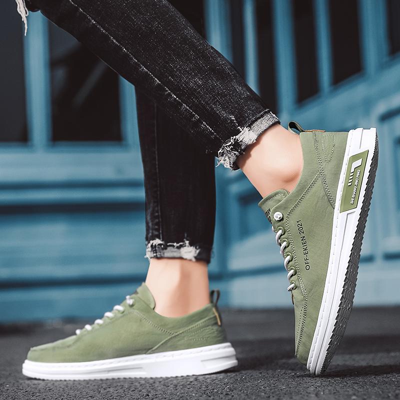 2025 neuer Stil Eisseide Canvas Schuhe mit weicher Sohle lässige Sport Herrenschuhe Koreanische Version des Trends atmungsaktives Board