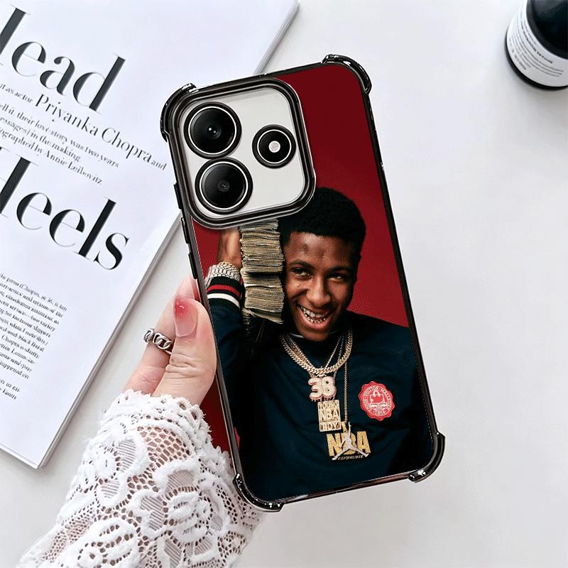 Rapper YoungBoy Plating Phone Case For Xiaomi Redmi Note 14 15 Pro Plus 13 12 11 11S 11T 10 9S 9 5G Anti-Fall Airabag Cover