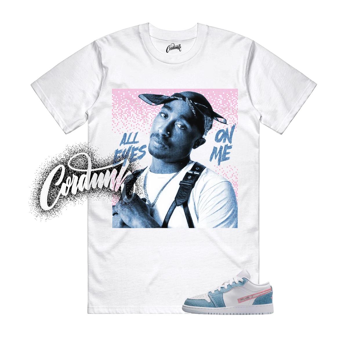 1 Cobalt Bliss Denim White Pink Glow Low T Shirt Match TP S