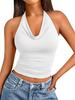 European and American fashion foreign style neck sleeveless sexy vest women's summer slim-fitting off-the-shoulder thin versatile top