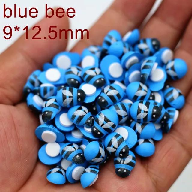 New MINI Wood Bee Ladybug Colorful with Glue Home Refrigerator Wall Decoration DIY Handmade Child Gift Party Accessories 50/100p