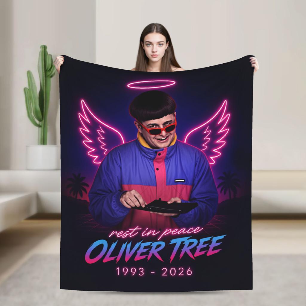 Oliver Tree Blanket Comfortable Throw Blanket Winter Kids Adults Living Room Camping Bedspread
