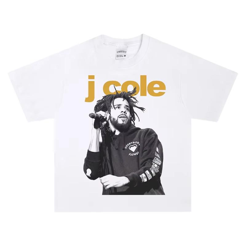 

Harajuku Trendy Streetwear J Cole World Tour TShirt for Guys Gals Punk Breathable Cotton Short Sleeve Casual Round Neck L