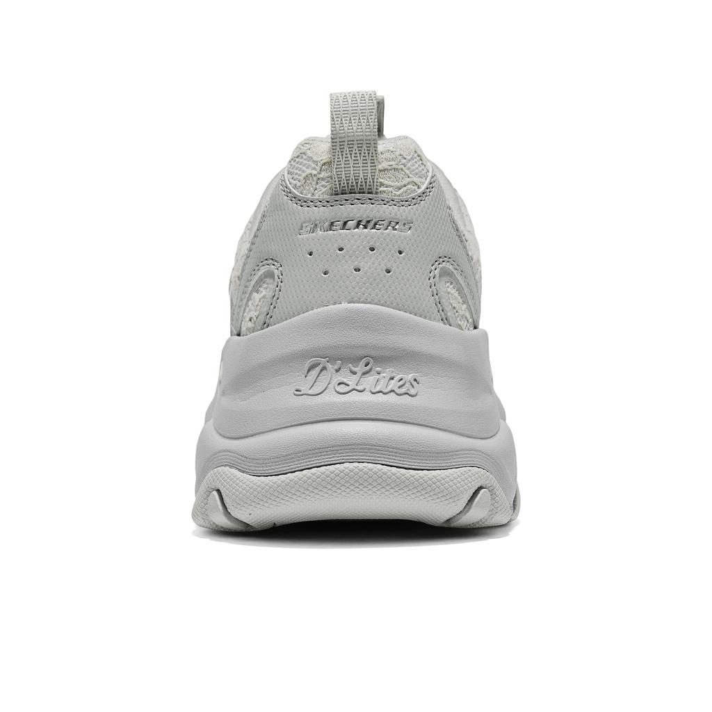 Skechers DLites Schnür-Plateau Low-Top Dad-Sneaker für Damen 150832-GRY