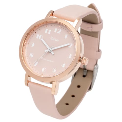 

Fieldwork Women s Analog Watch with Leather Strap, Waterproof to 10 ATM, Pink, WP Cape ST302-3