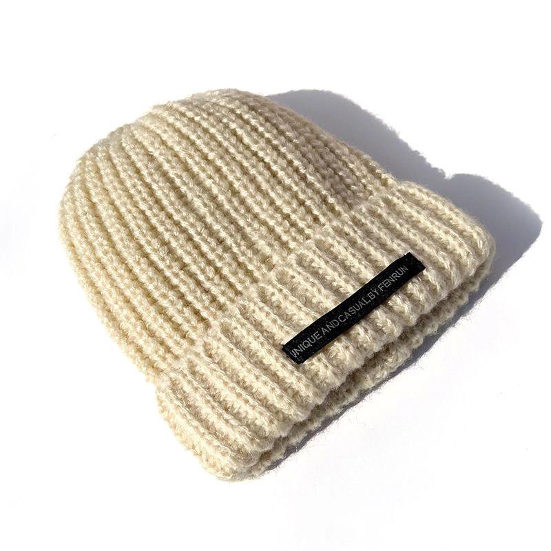 

Однотонные мешковатые вязаные шапки-бини для женщин и девочек, осенне-зимние, утепленные шапки-чепчики, модные лыжные шапки для снега, вязаные крючком Elastic бежевый