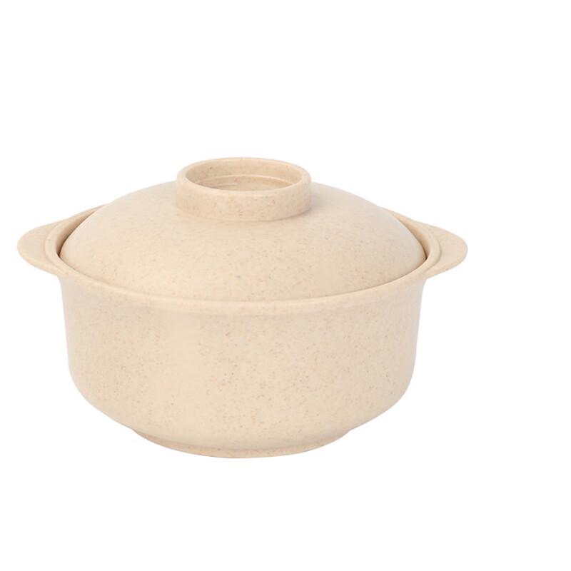 ZISIZ Wheat Straw Soup Bowl Set with Lid