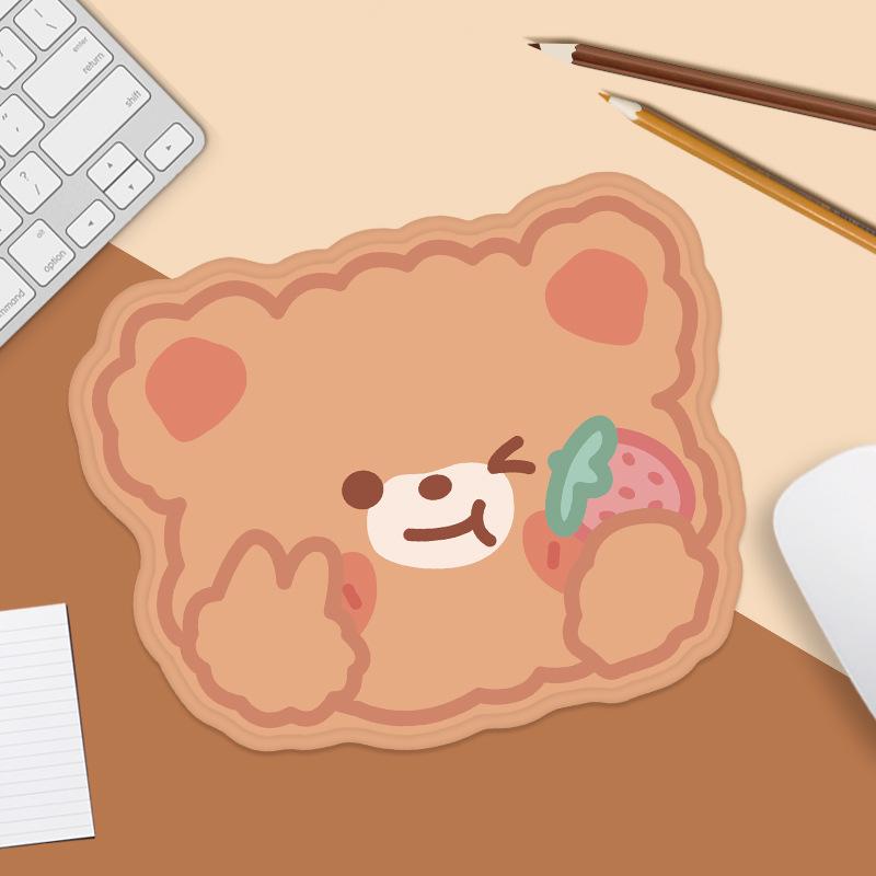 Cute Pink Cartoon Mouse Pad - Non-slip Soft Pad for Notebooks & Keyboards