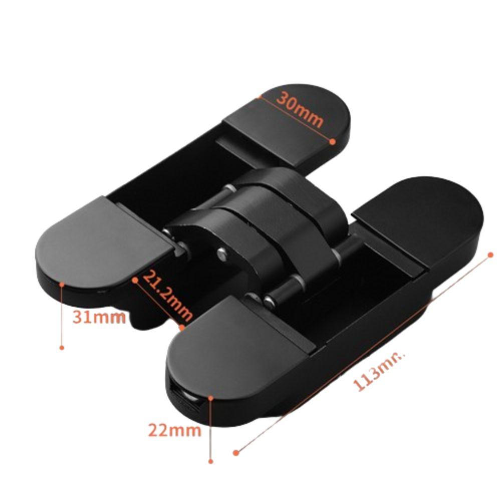 Închidere silențioasă ascunsă Balamale uși ascunse Montare invizibilă Balamă pliabilă în cruce invizibilă Deschidere exterioară reglabilă 3D