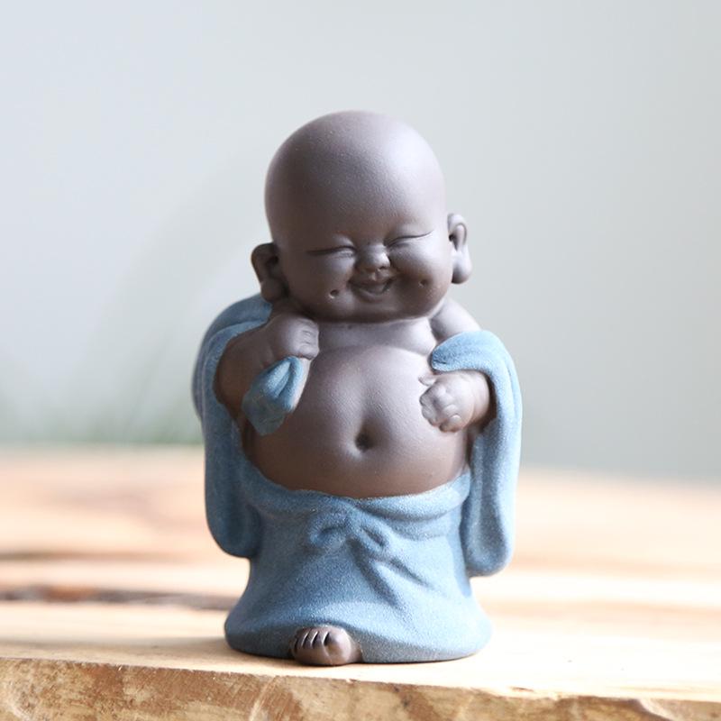 Big-Bellied Maitreya Buddha Yixing Zisha Tea Pet & Flower Pot Ornament