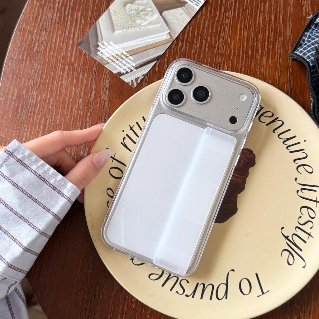 Luxury Solid Stretch Silicone Wrist Strap Matte Case For iphone 17 16 12 13 14 15 Pro Max Plus Air Shockproof Hard Back Cover